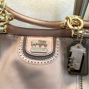 Coach Satchel-Pinnacle ZigZag Perforated Carie